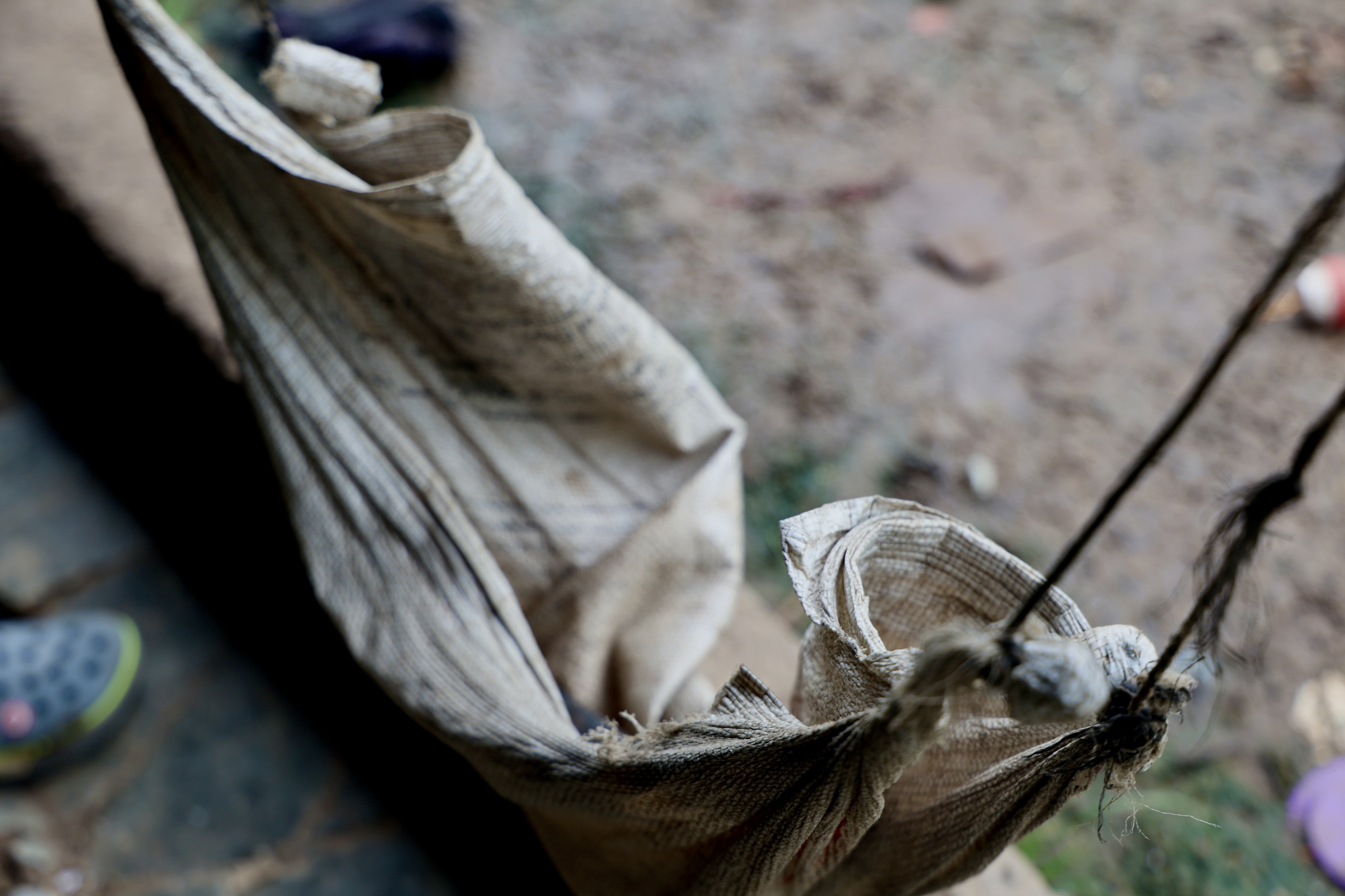 The swing seat — a grain sack