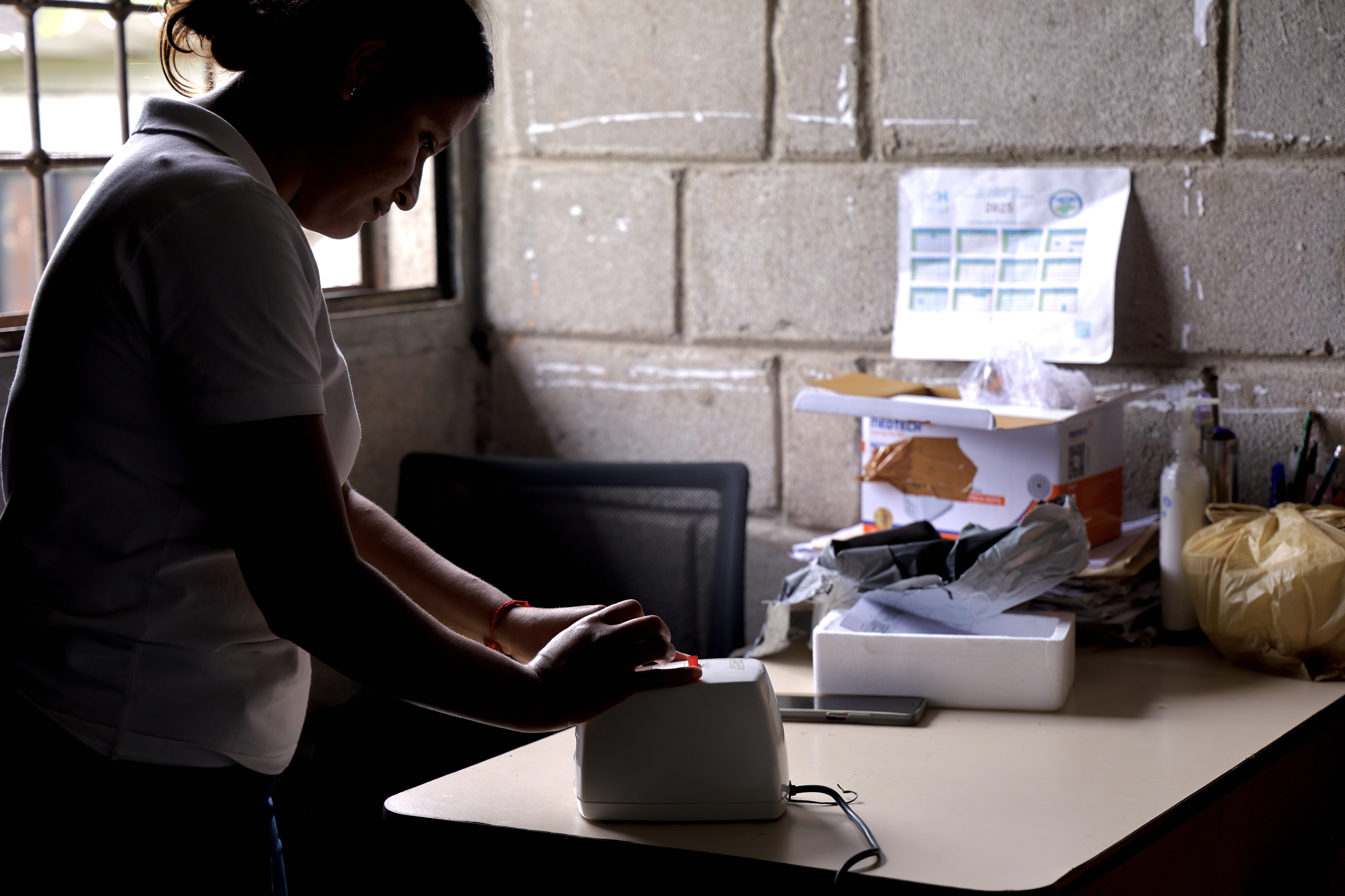 Woman working at desk
